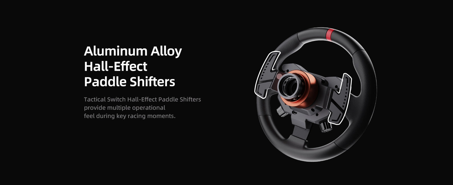 PXN W AS Race Steering Wheel with Aluminum Alloy Hall Effect Paddle Shifters